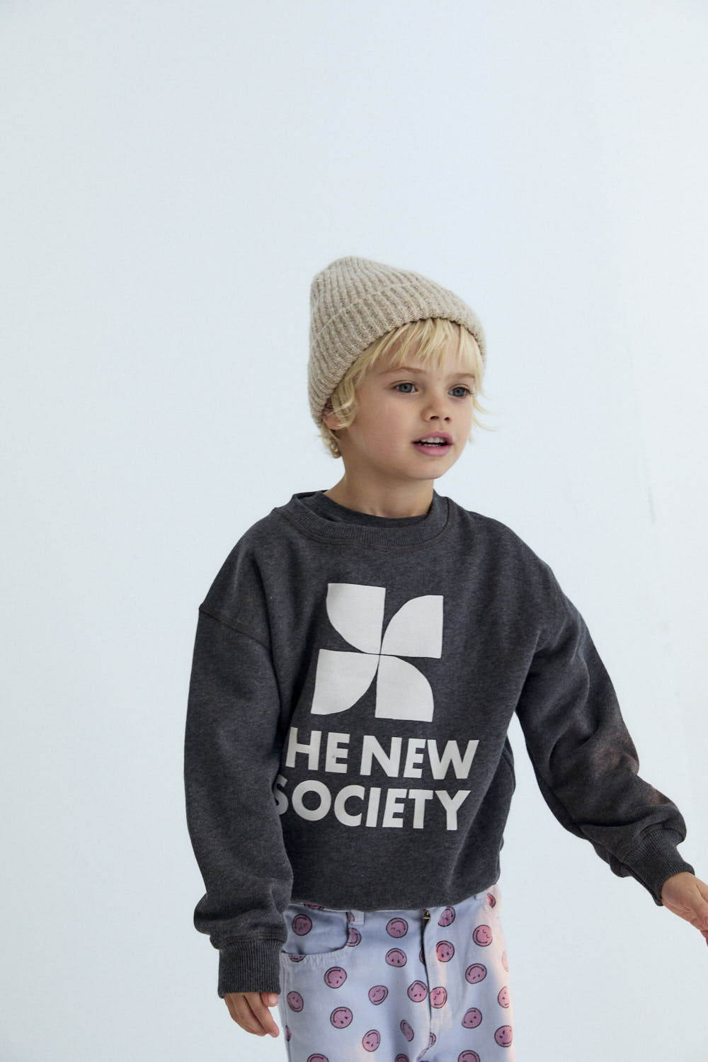TNS Logo Sweatshirt Galactic Grey Melange