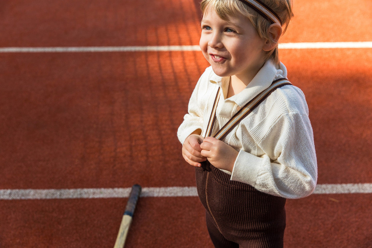 Footless Chocolate Brown Striped