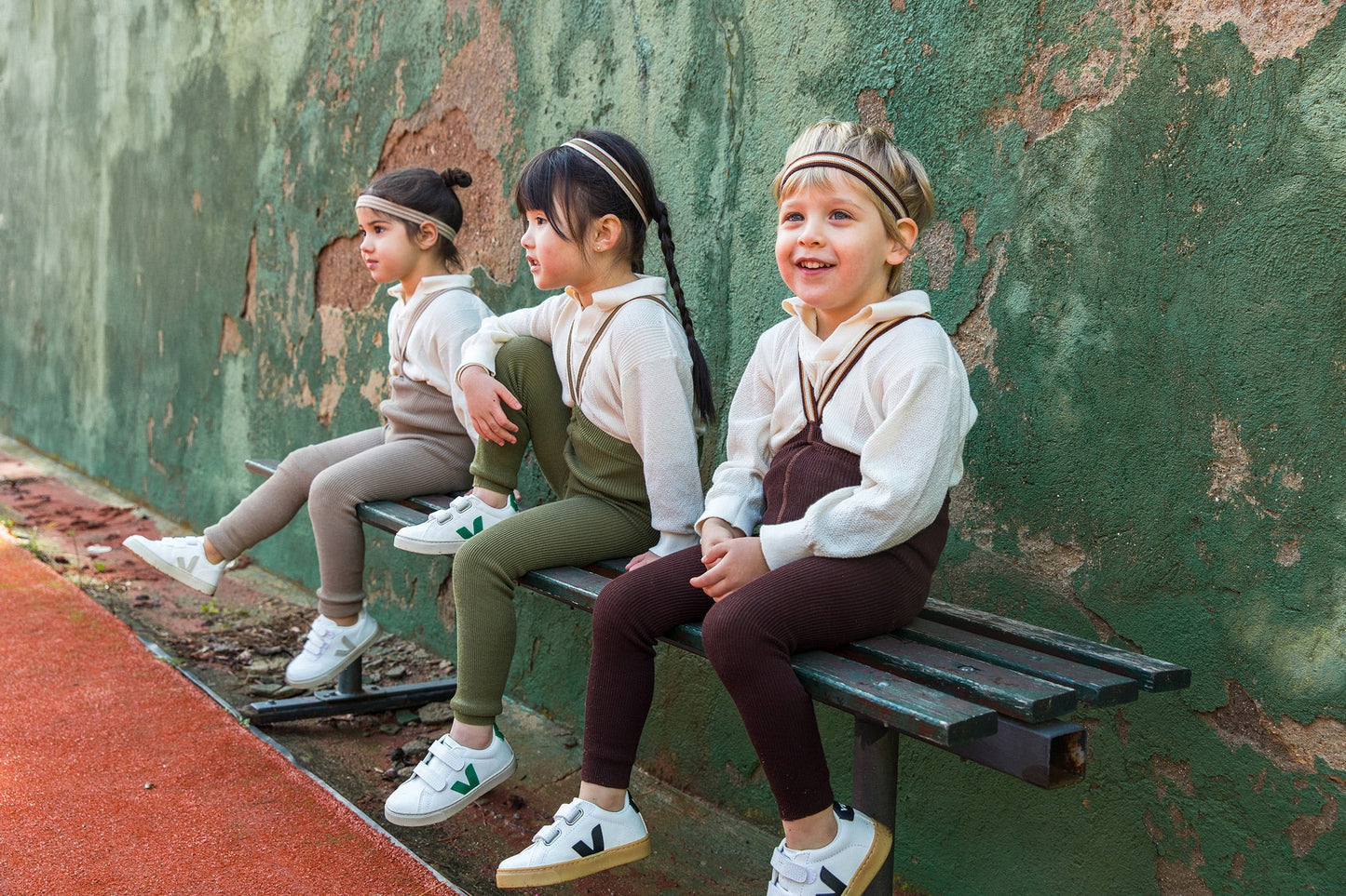 Footless Chocolate Brown Striped