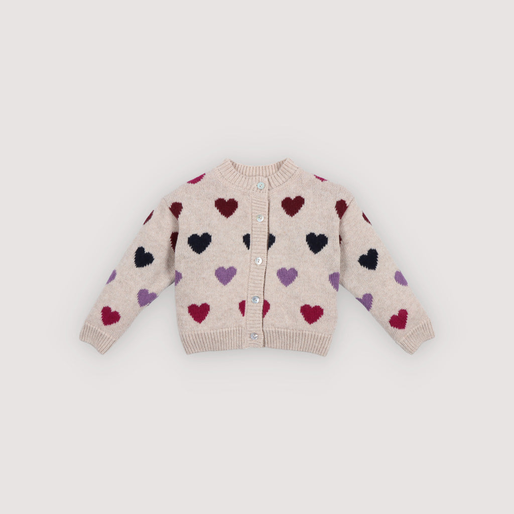 Cora Baby Cardigan - Hearts