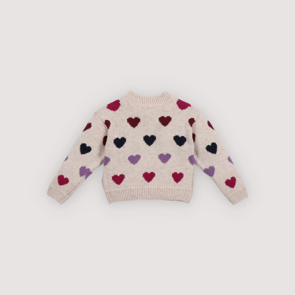 Cora Baby Cardigan - Hearts