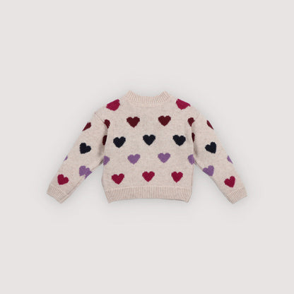 Cora Baby Cardigan - Hearts