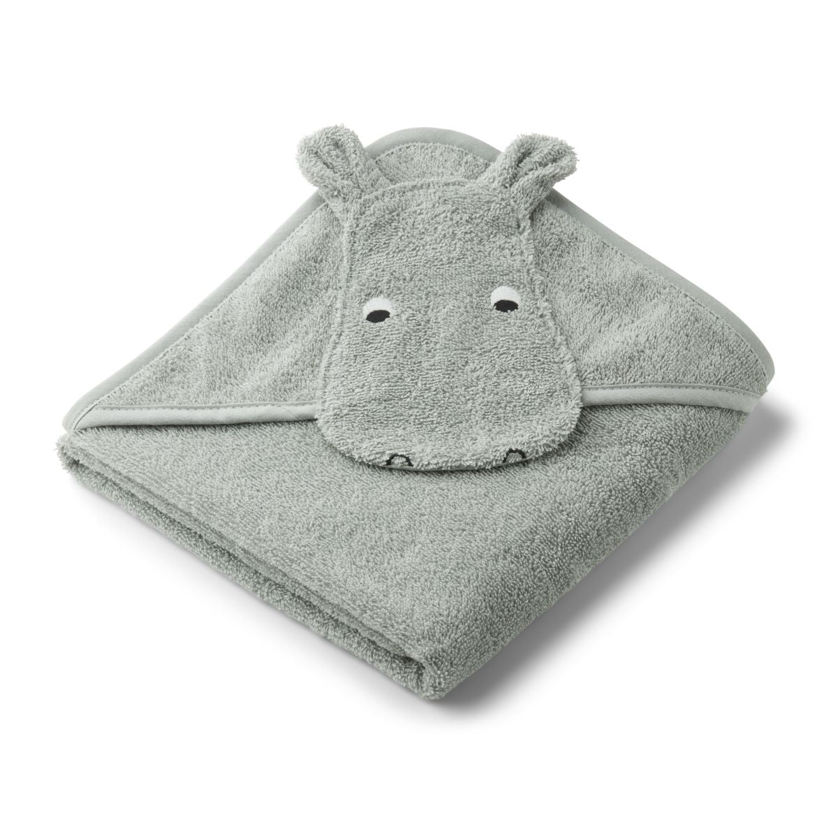 Liewood Albert Hooded Towel - Hippo Dove Blue