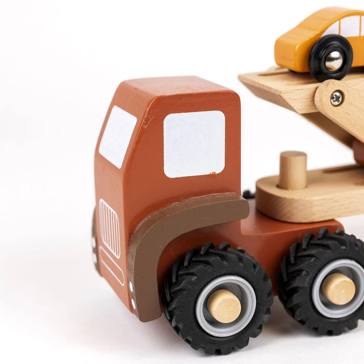 Wooden car transport truck