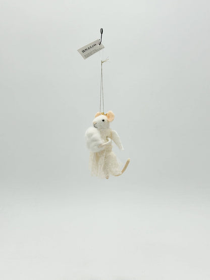 Felt Figurine Christmas Mrs Mousse Angel Ornament