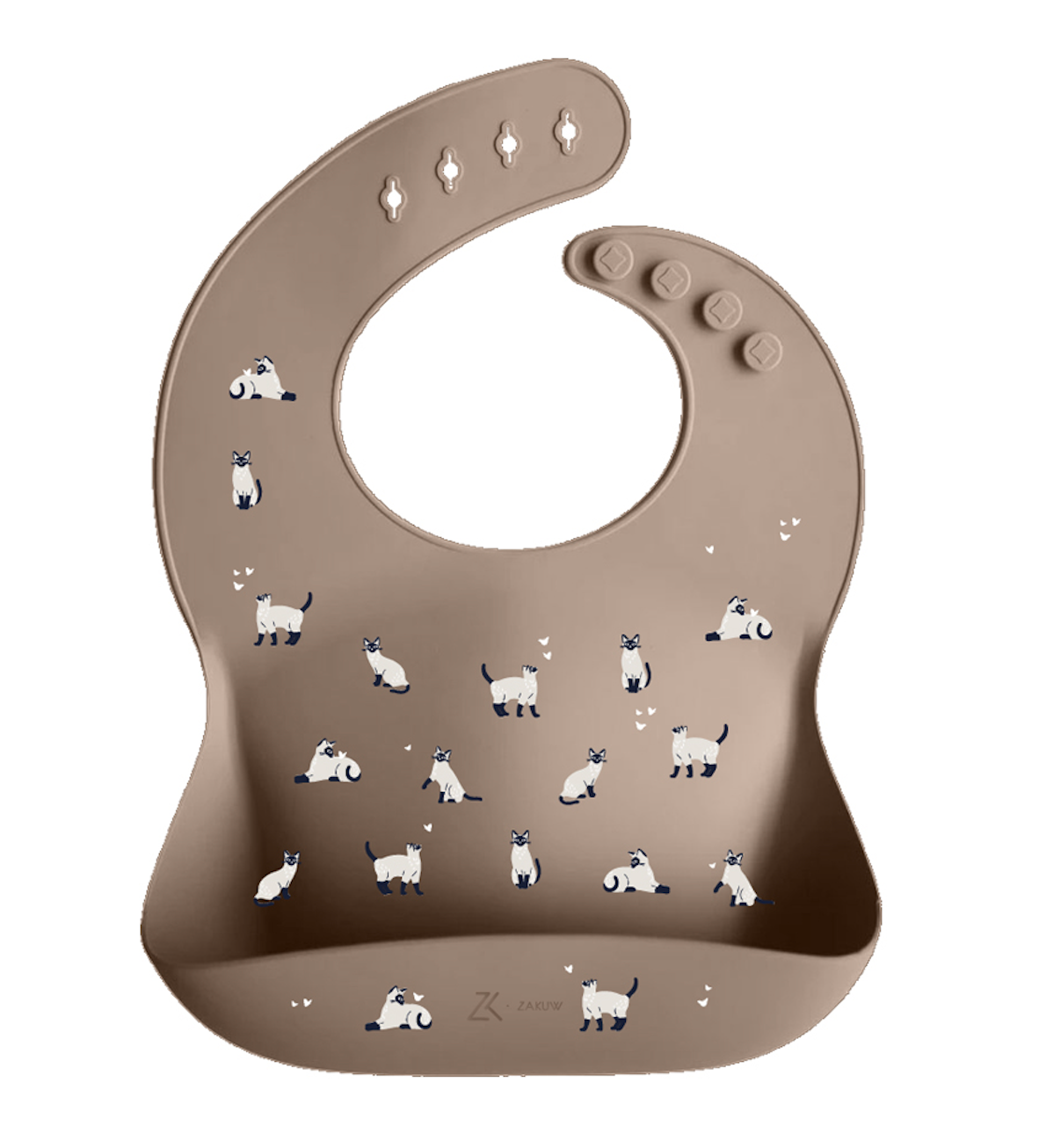 Silicone bib: Fall in love taupe