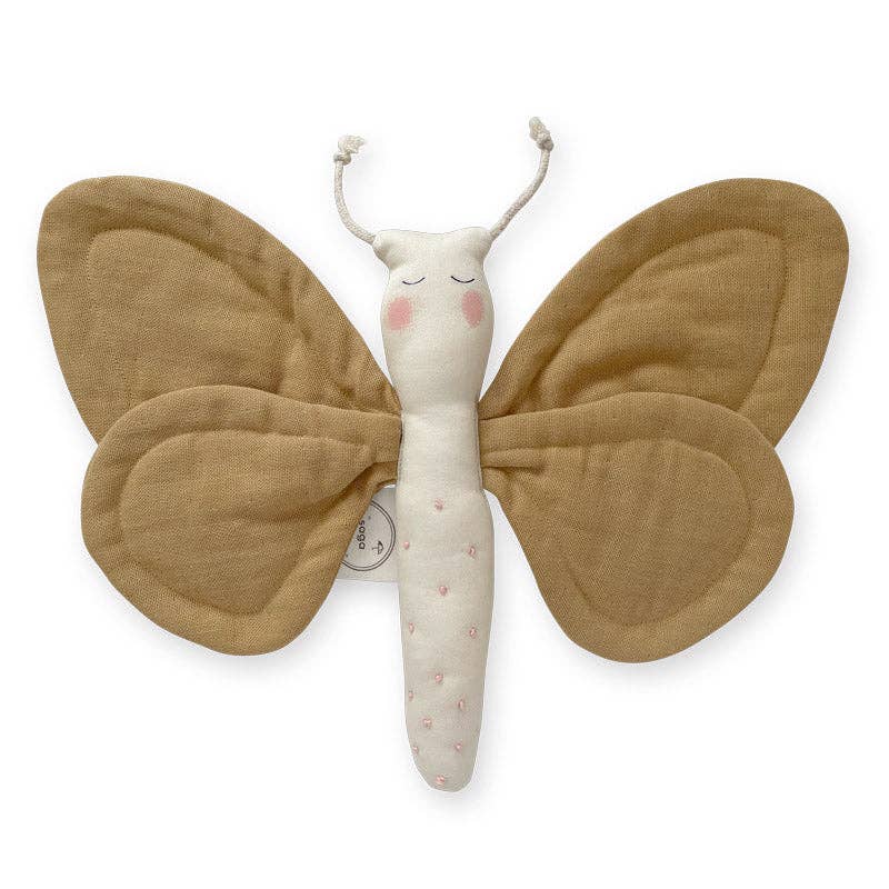Baby Sensory Toy - Butterfly - Honey - Organic cotton