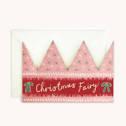 Christmas Fairy Party Hat Card