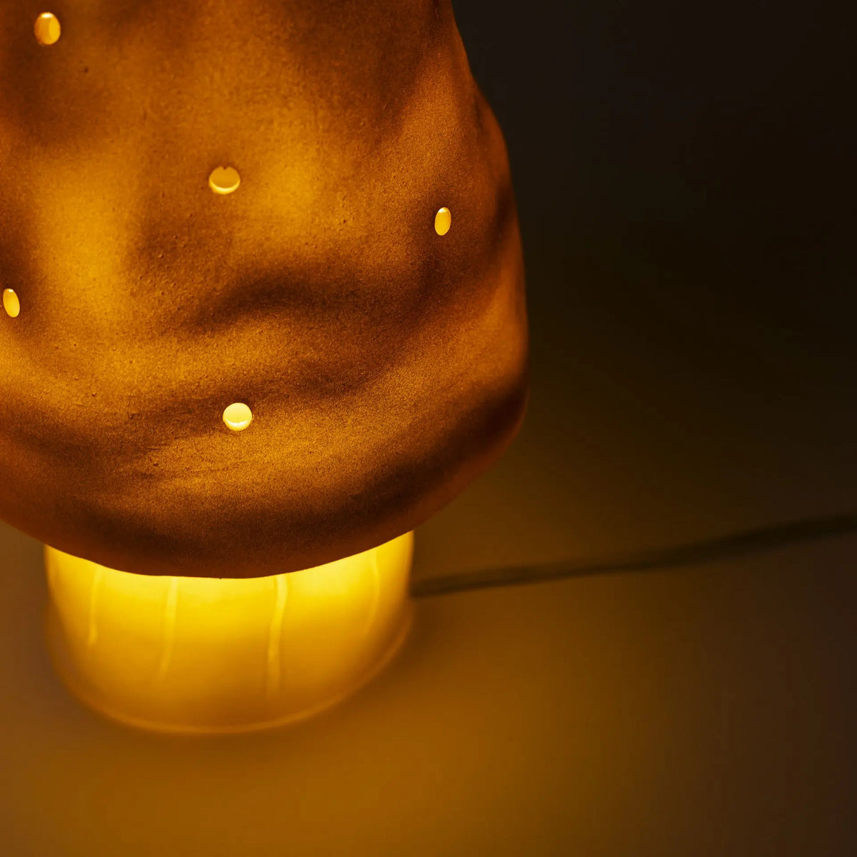 Small Mushroom Night Lamp, Copper