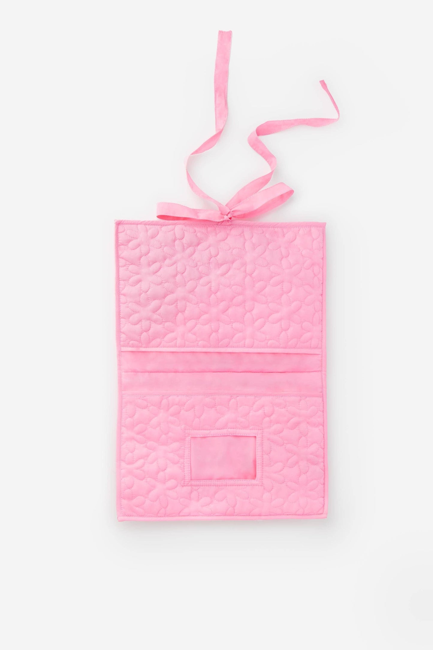 Quilted Nylon Diaper and Wipes Pouch Flowers
