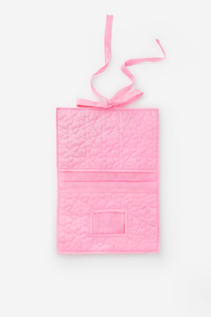 Quilted Nylon Diaper and Wipes Pouch Flowers
