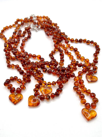 Soft Heart Amber - Necklace (kids)