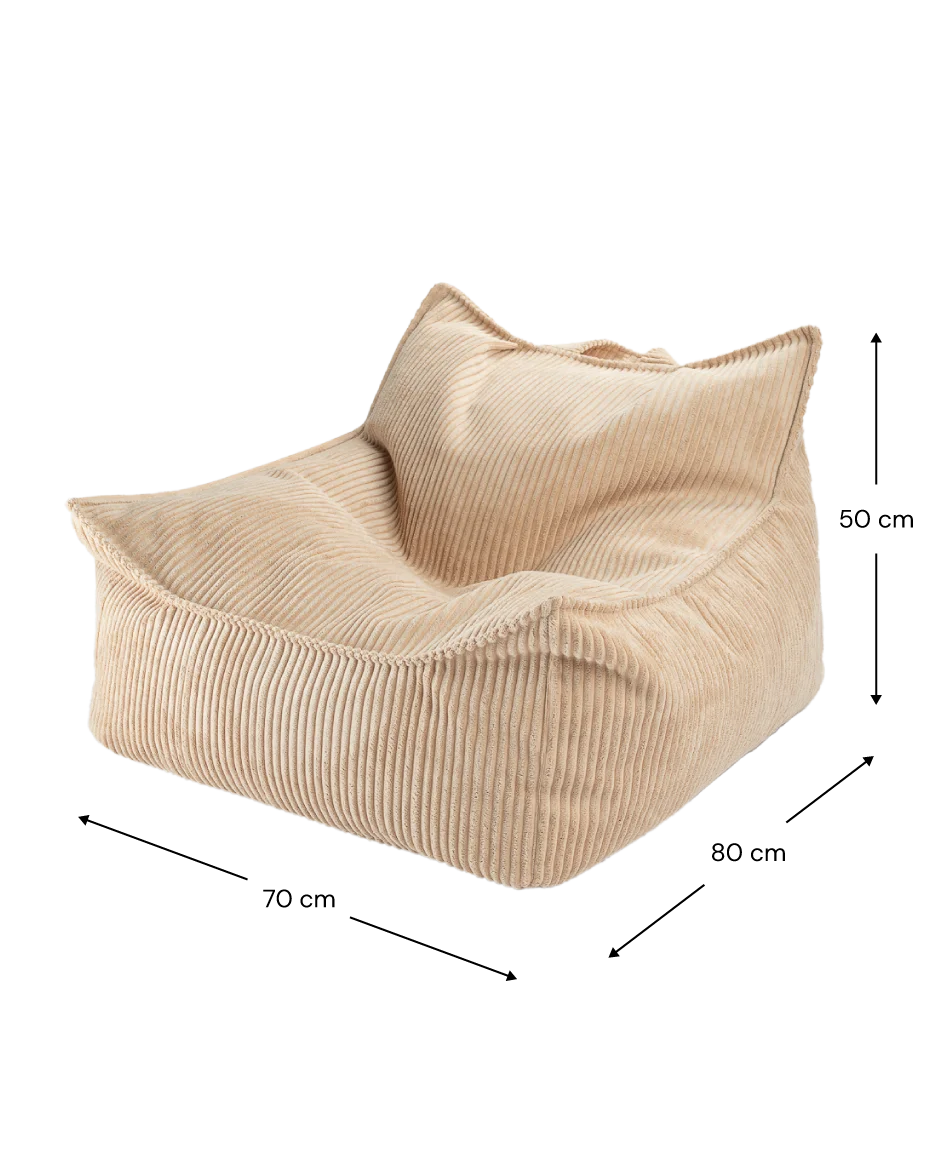 Brown Sugar Beanbag Chair & Ottoman Set
