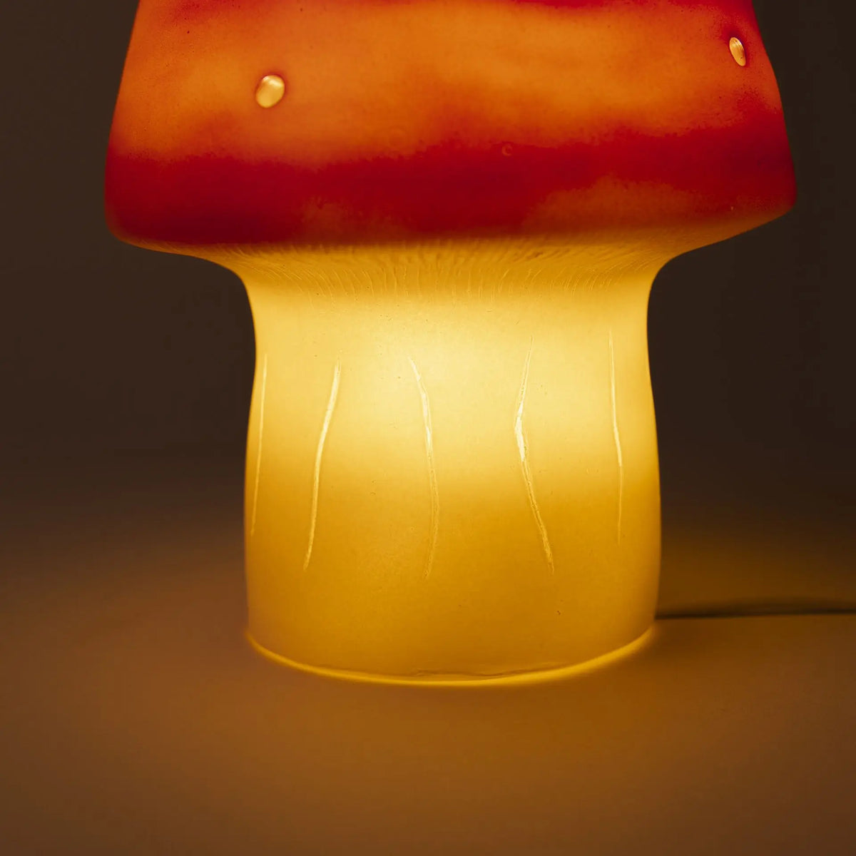 Small Mushroom Night Lamp, Red Brick