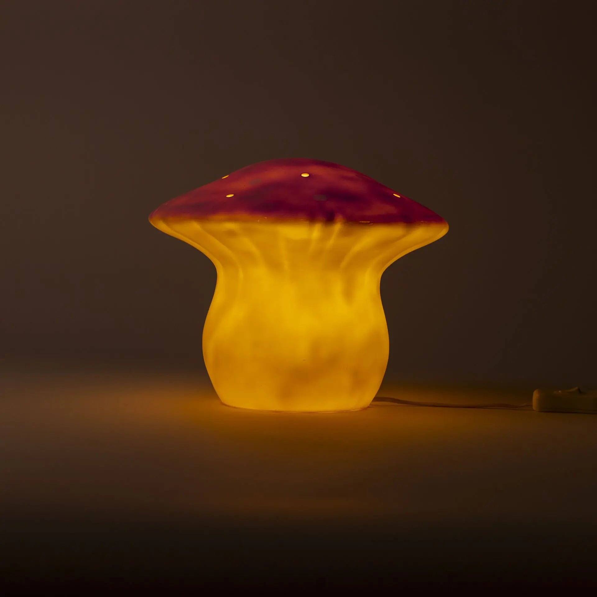 LAMP MUSHROOM MEDIUM VINTAGE PINK