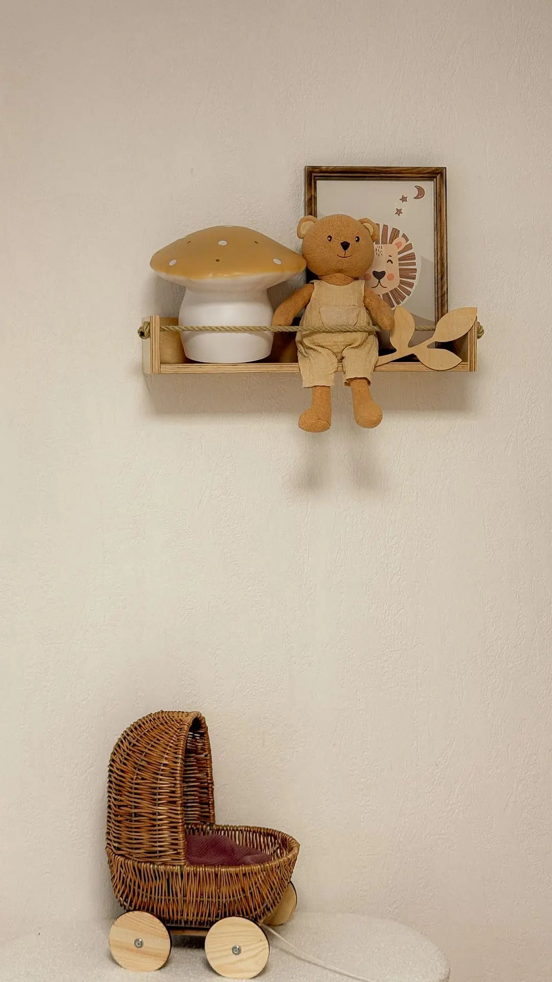 Small wicker doll pram