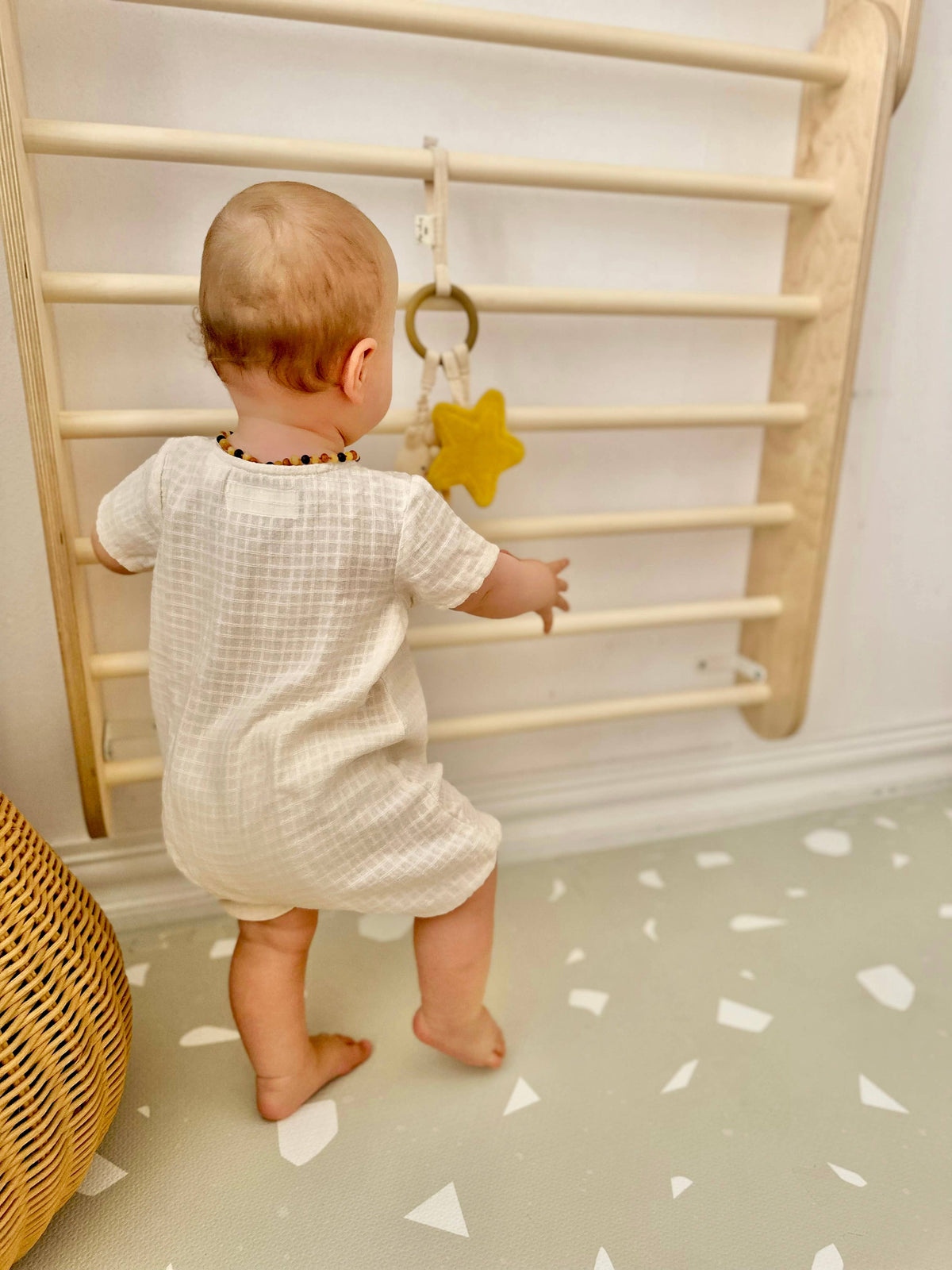 TERRAZZO TAUPE Foam Play Mat Light Beige-Gray mat for baby