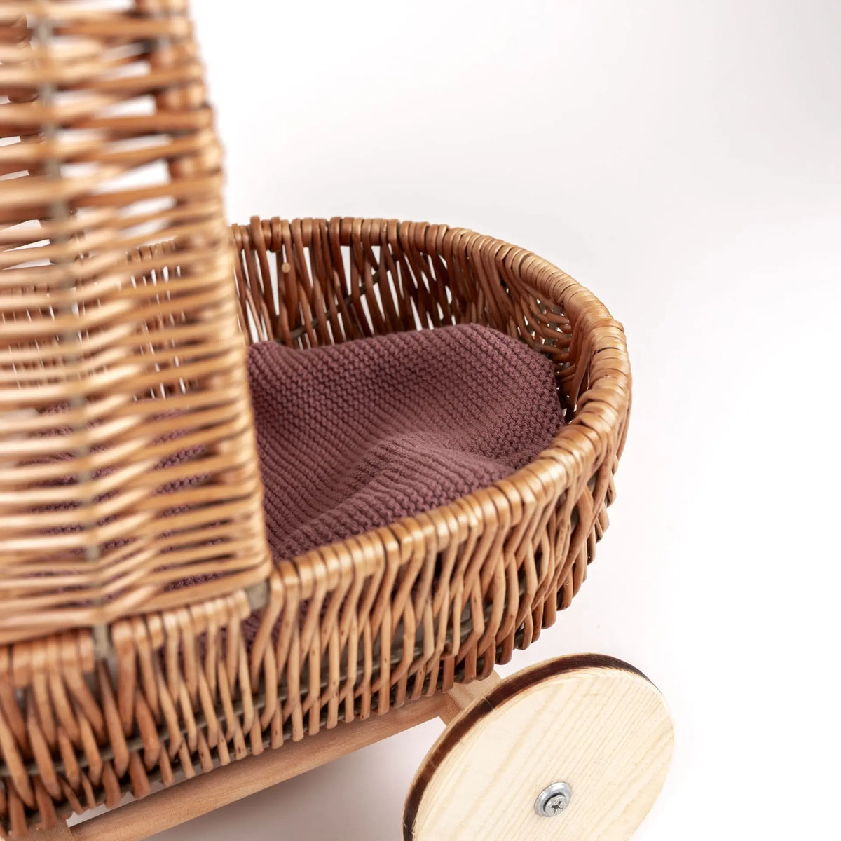 Small wicker doll pram