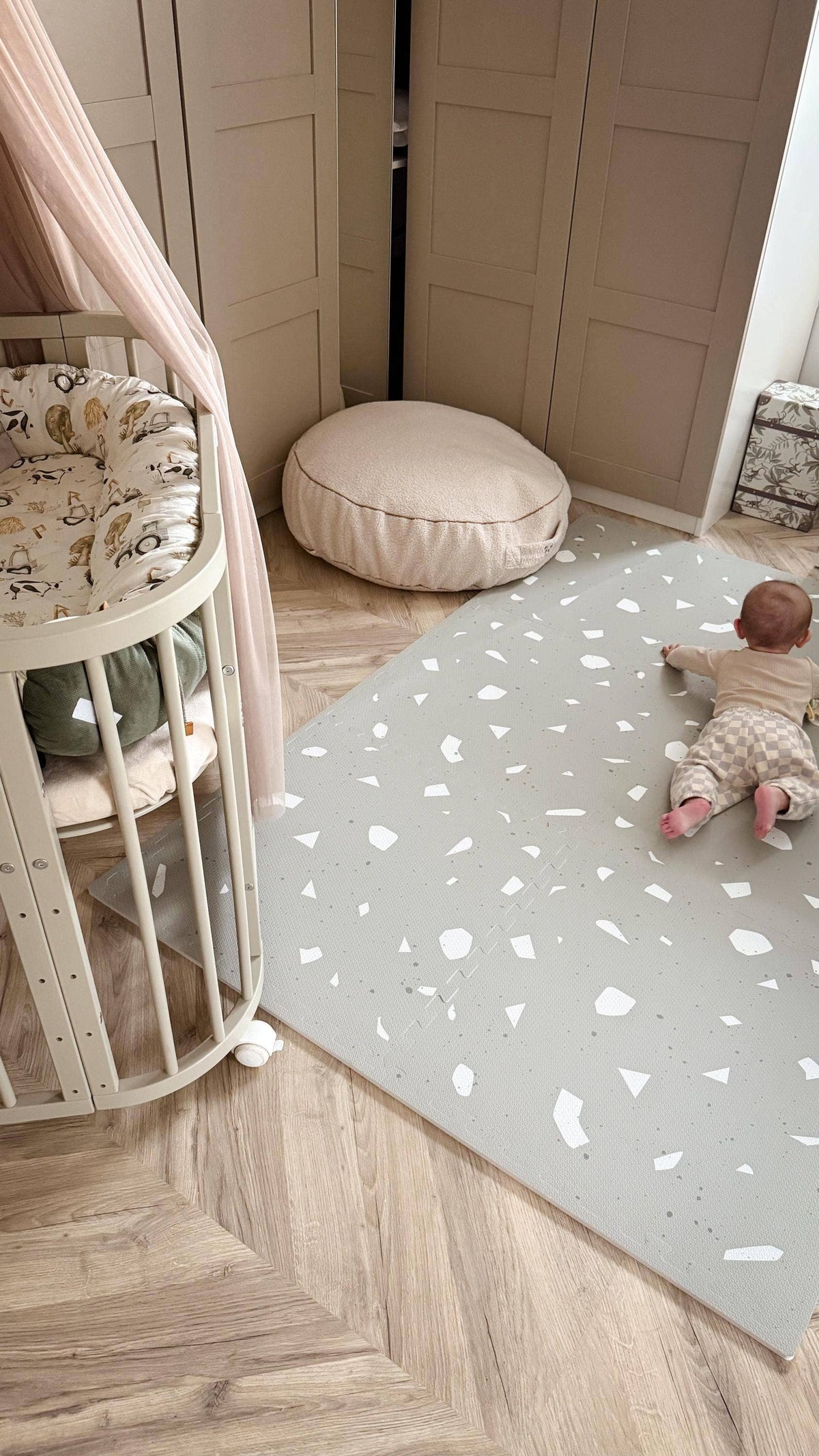 TERRAZZO SAGE Foam Play Mat Green/Sage, 120x180 cm
