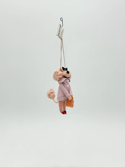 Felt Figurine Christmas Dog Sunglasses Ornament