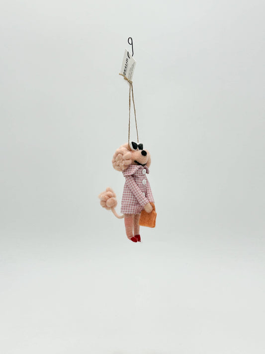 Felt Figurine Christmas Dog Sunglasses Ornament