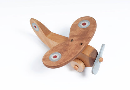 Handcrafted Birch Wood Plane Toy