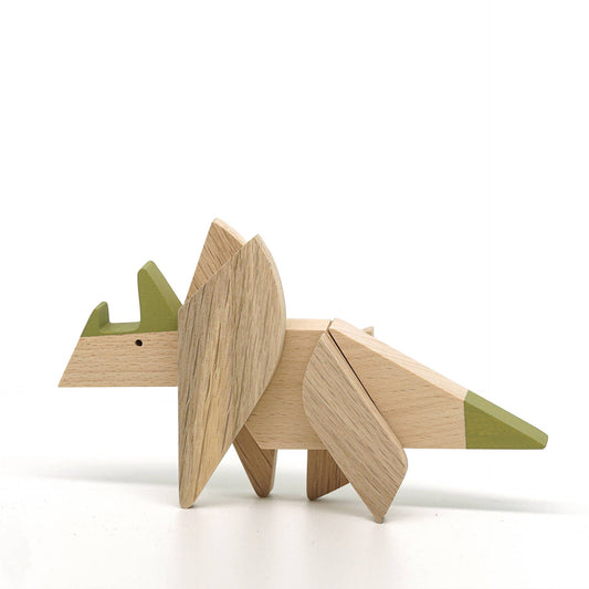Wooden Magnetic Triceratops Dinosaur