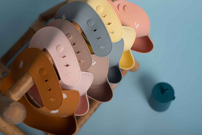 Shayan Silicone Bib - Cherry (Taupe)