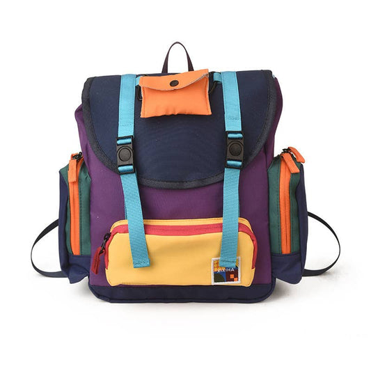 Retro Color-Block Kids Toddler Preschool Backpack