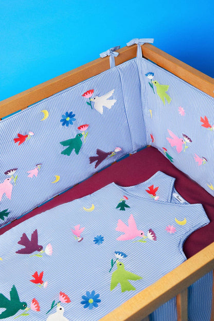 Sleeping Bag 0-6 MONTHS Embroidered Birds