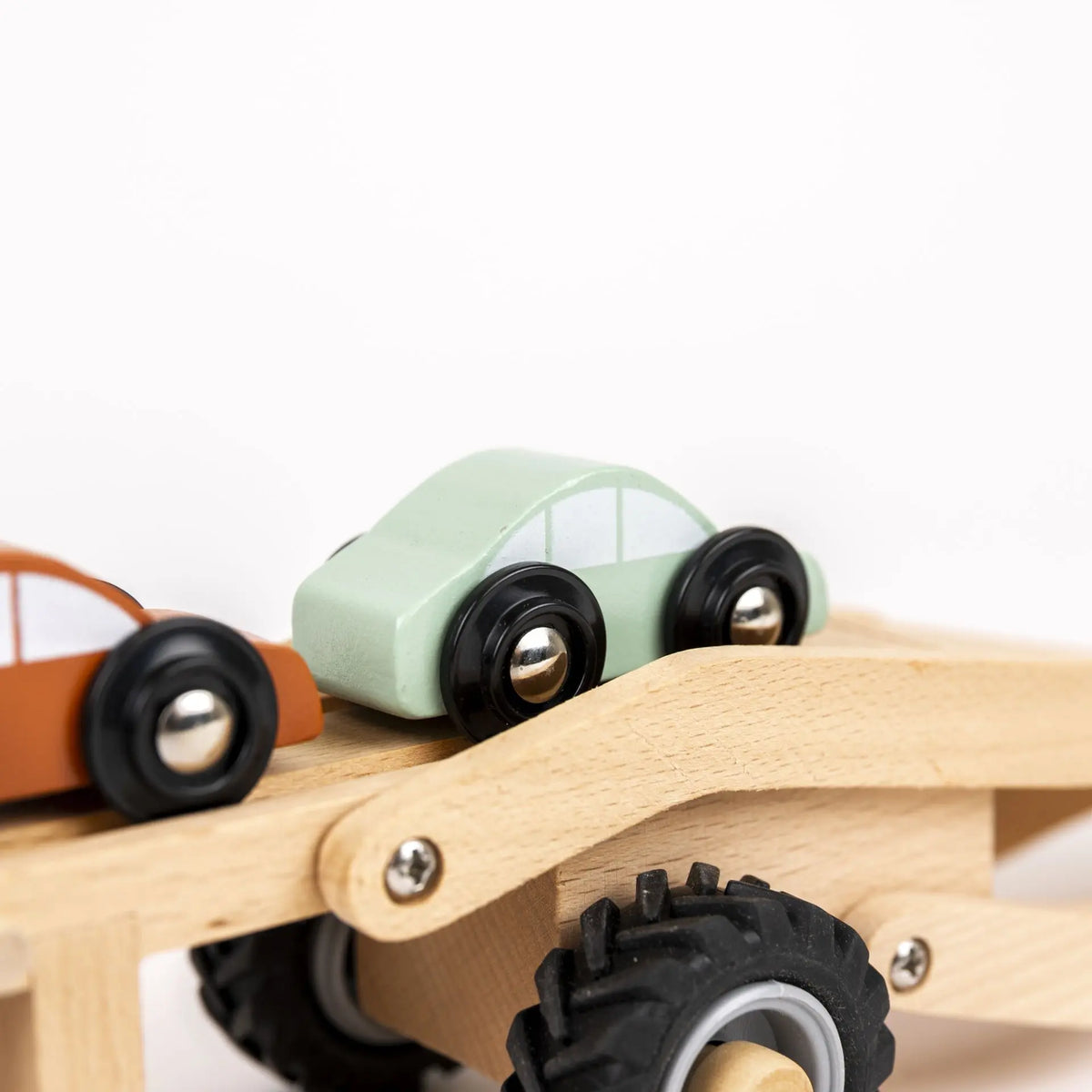 Wooden car transport truck