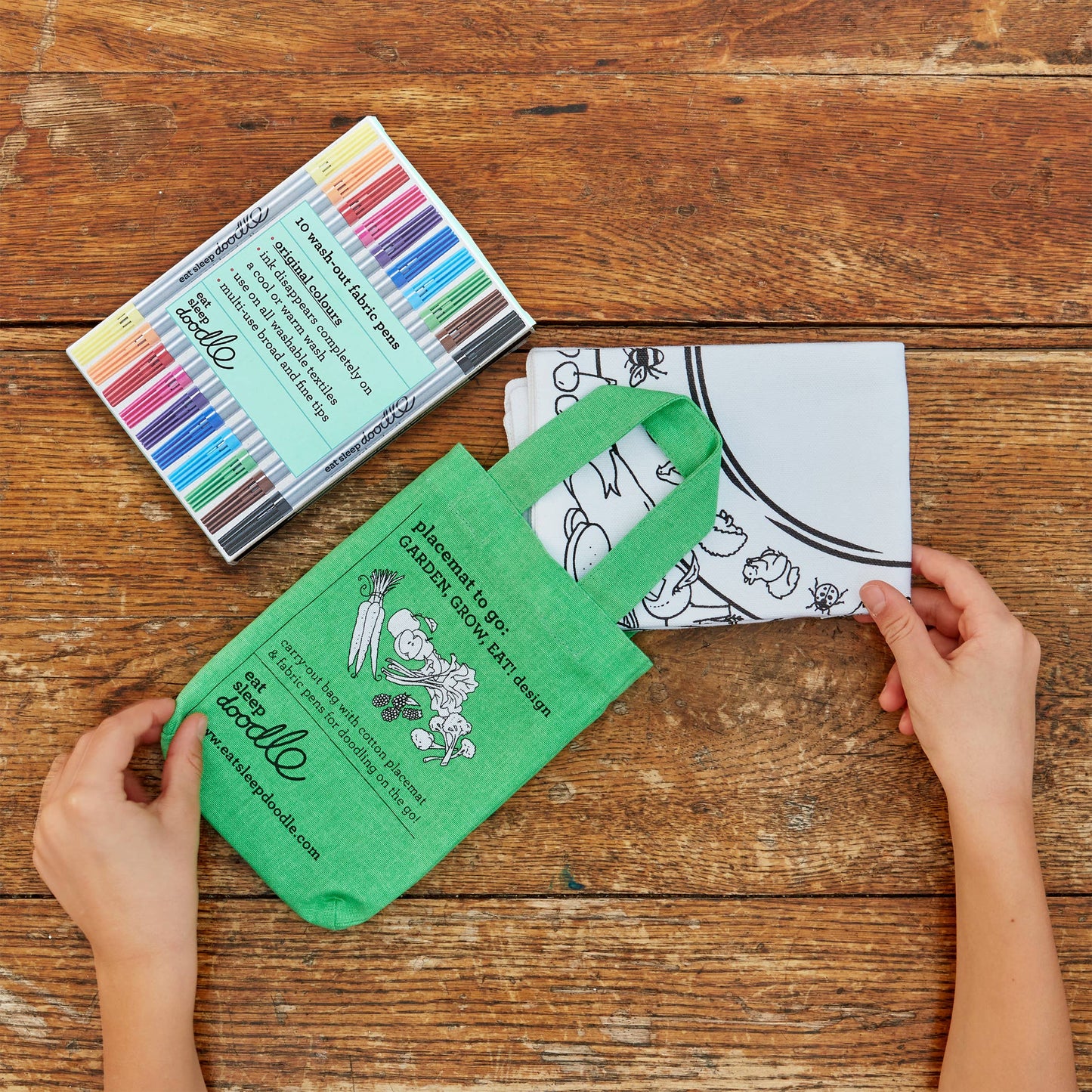 Garden, Grow, Eat! Placemat to Go - Colouring Craft Kit