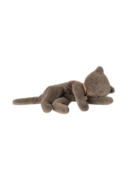 Sleeping kitten plush, Medium - Grey
