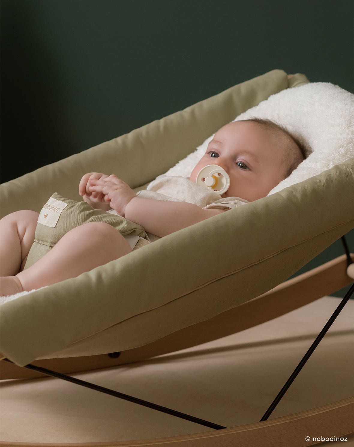 Growing Green new born terry cotton bouncer cushion