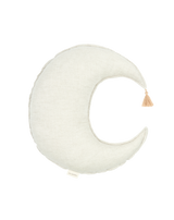 Moon cushion L1N0 in washed French linen