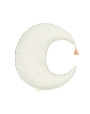 Moon cushion L1N0 in washed French linen