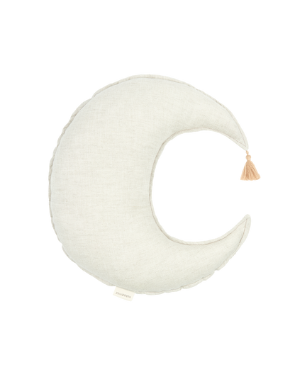 Moon cushion L1N0 in washed French linen