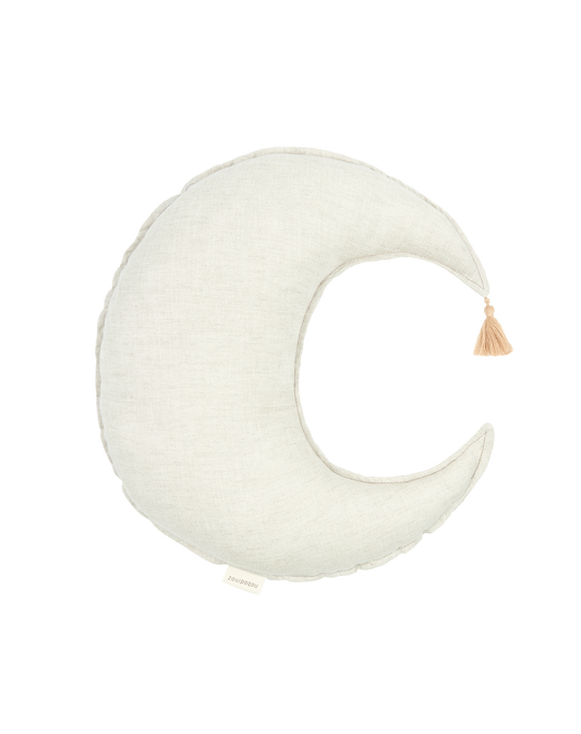Moon cushion L1N0 in washed French linen