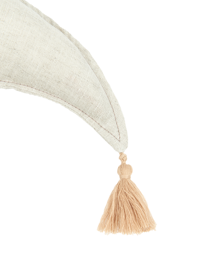 Moon cushion L1N0 in washed French linen
