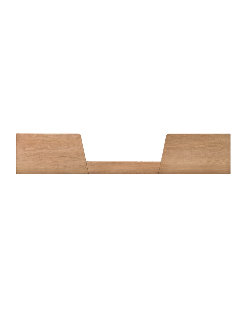 Latitude safety bed barrier in solid oak