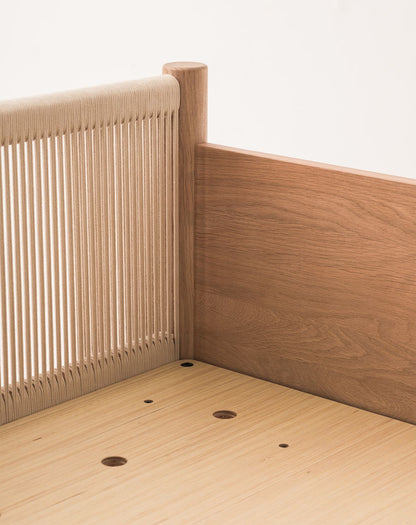 Latitude junior bed set in solid oak wood + 2 safety rails