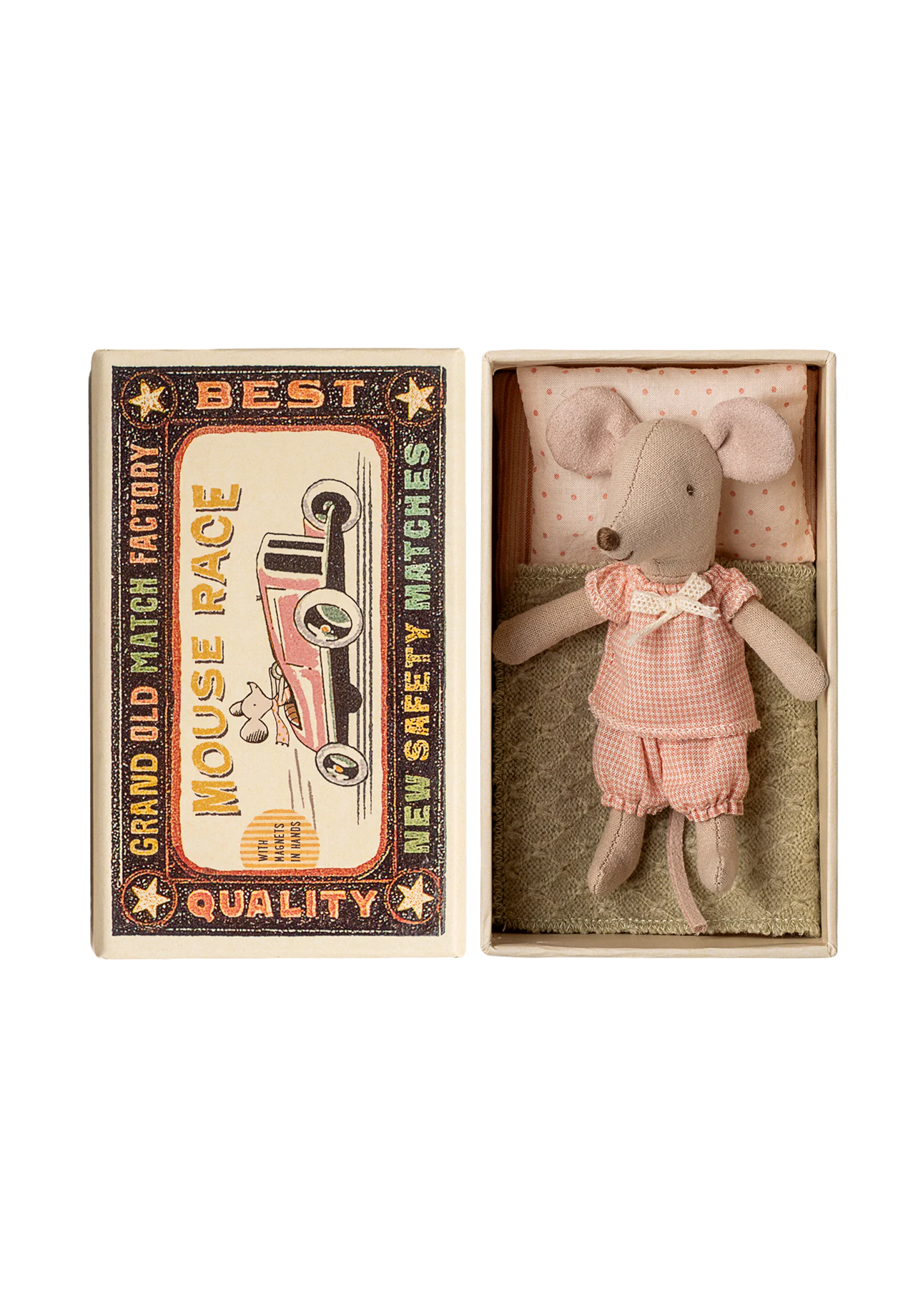 Little sister mouse in matchbox