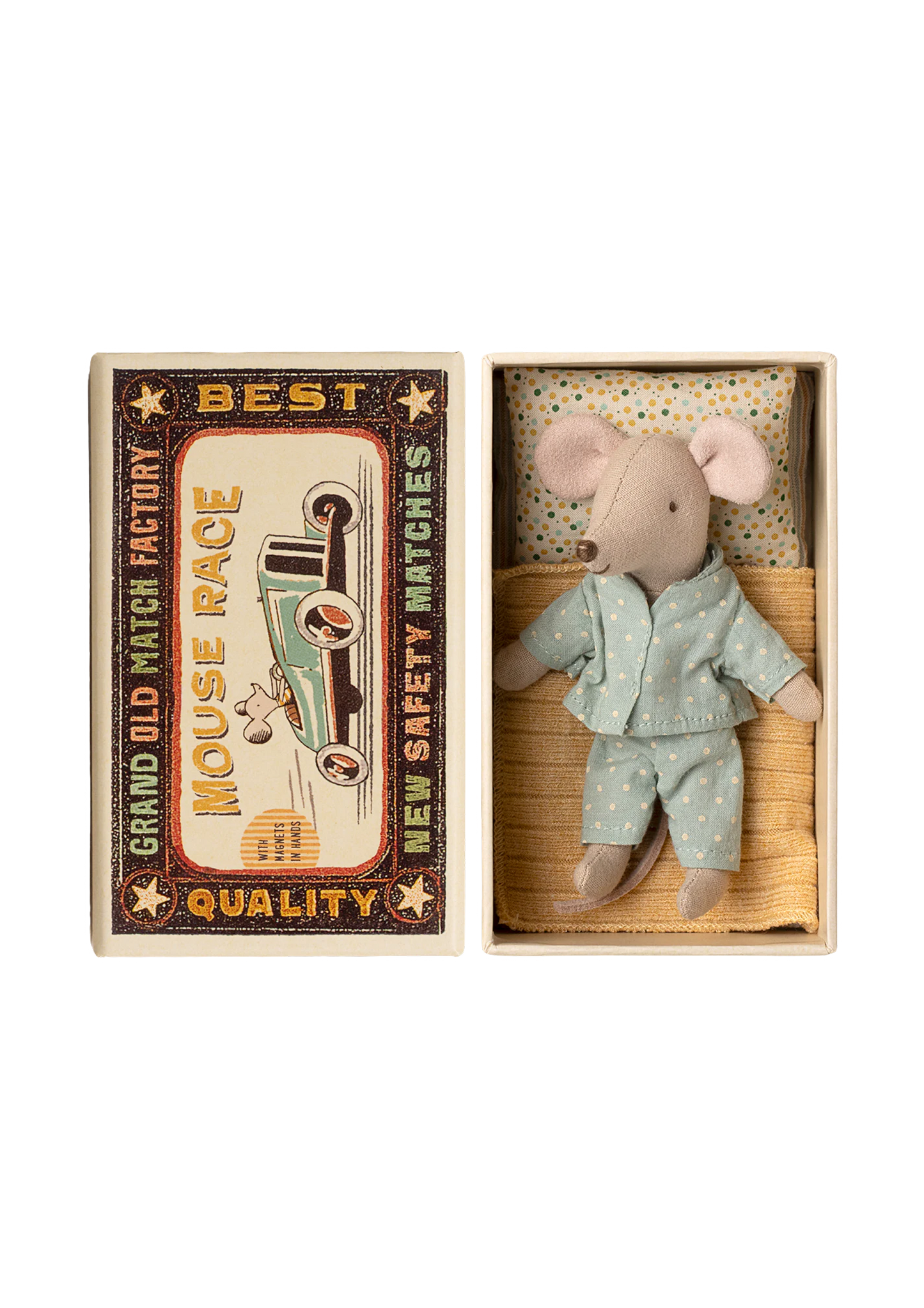 Little brother mouse in matchbox