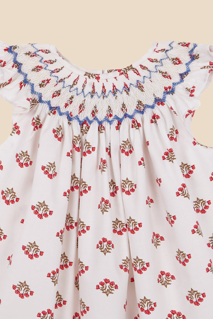 Vestido Monzón nido de abeja bebé