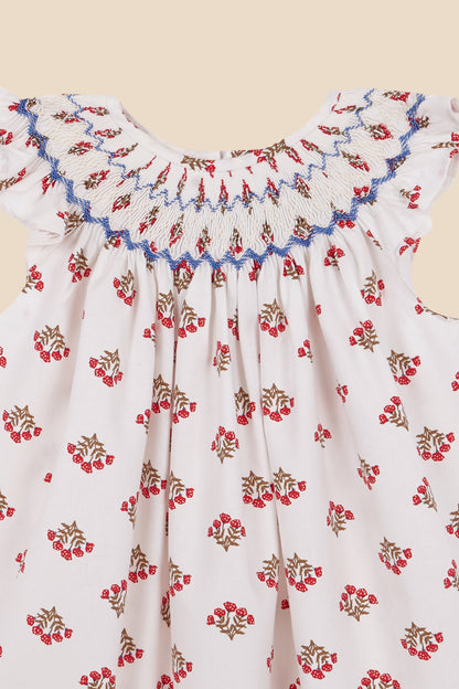 Vestido Monzón nido de abeja bebé