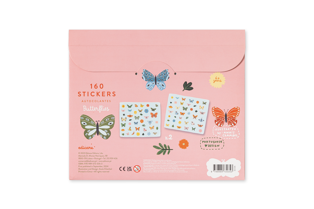 Butterflies 160 Stickers