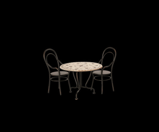 Dining table, Set with 2 chairs