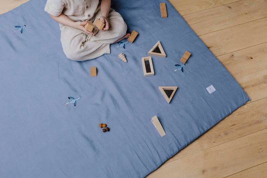 Linen play mat 123x115cm