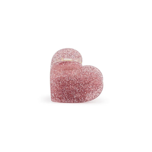 Mini clip - Pink glitter heart
