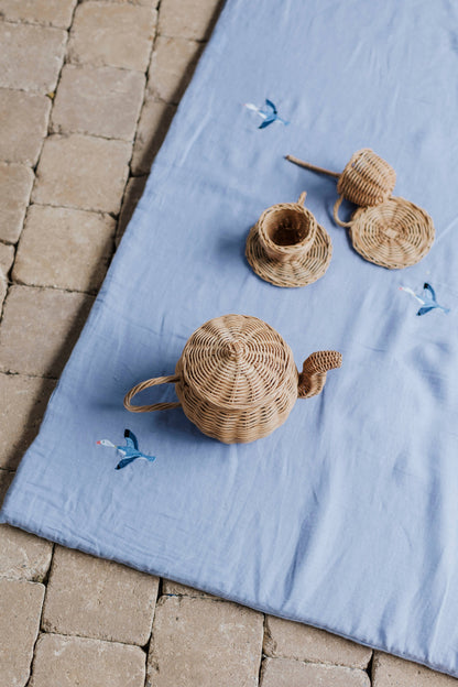 Linen play mat 123x115cm